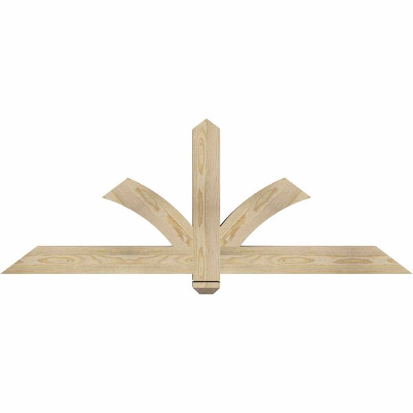 Ekena Millwork Redmond Rough Sawn Timber Gable Bracket, Douglas Fir, 60"W x 22"H x 4"D x 4"F, 9/12 Pitch GBW060X22X0404RED00RDF - main
